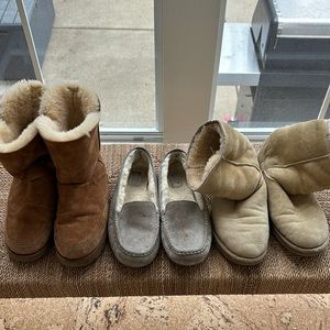 Ugg set of 3 boots and slippers